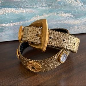 ELITE BELT Gold Rhinestone